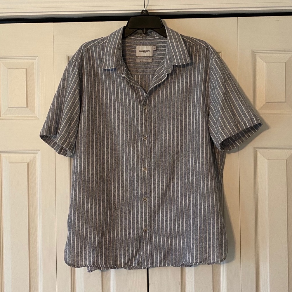 Summer Striped SS Button-Up